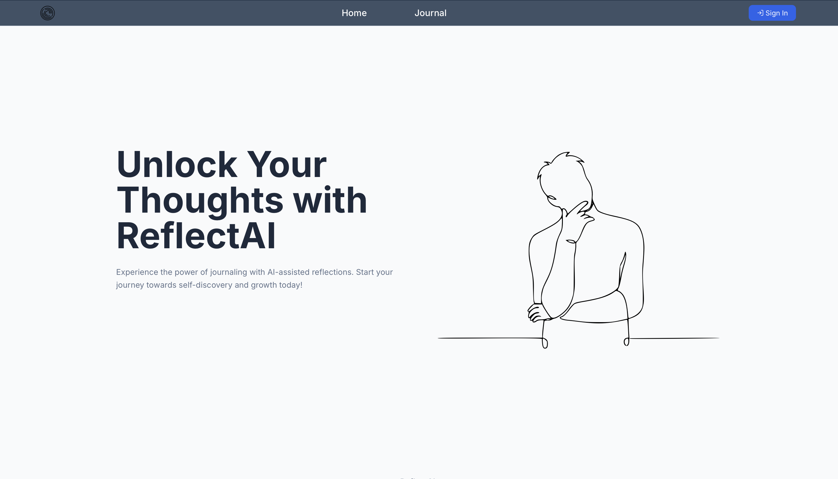 ReflectAI application interface preview - Click to open the app